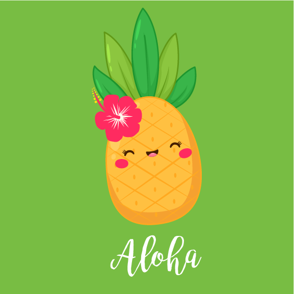 Cute Pineapple - 12 oz Baby Flask