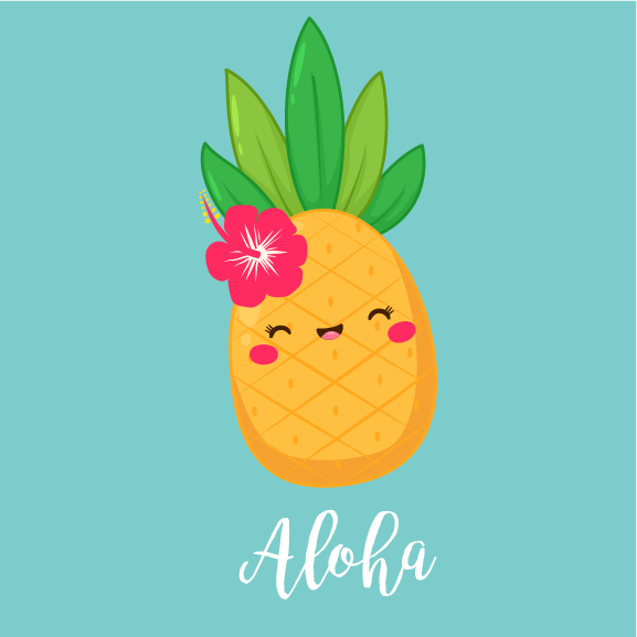 Cute Pineapple - 12 oz Baby Flask