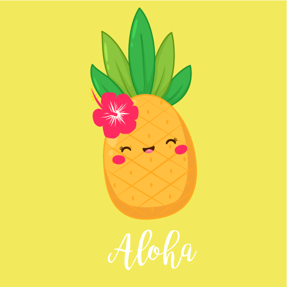 Cute Pineapple - 12 oz Baby Flask