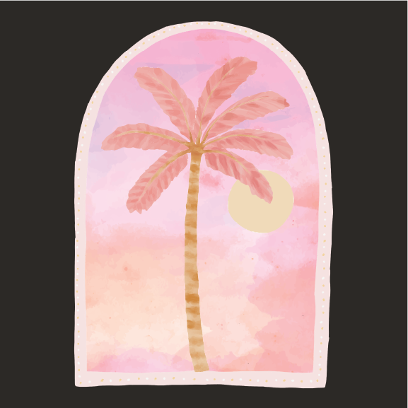 Island Palm - Slim Can Cooler