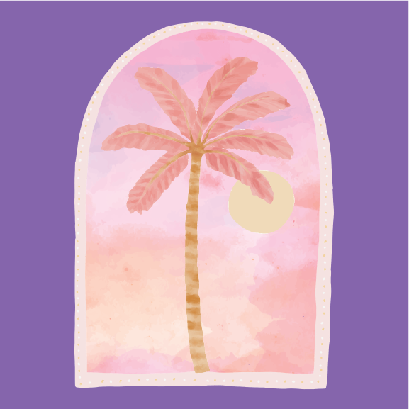 Island Palm - Slim Can Cooler