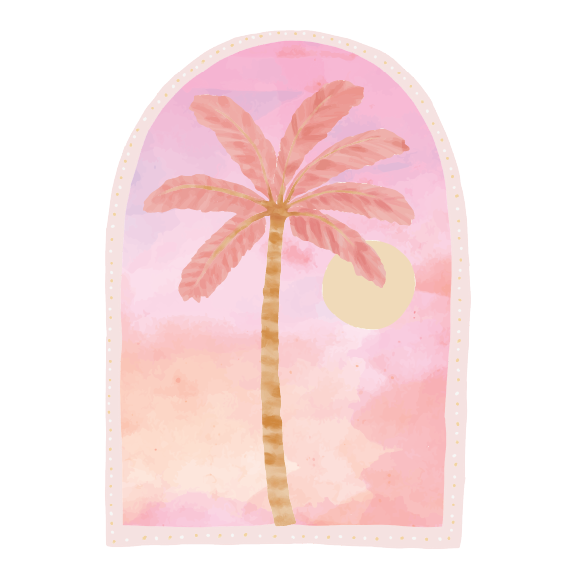 Island Palm - Slim Can Cooler