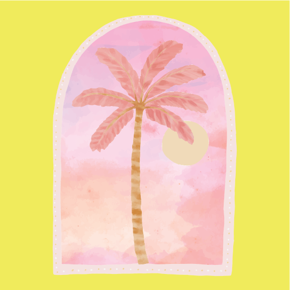 Island Palm - 16 oz Pint Cup
