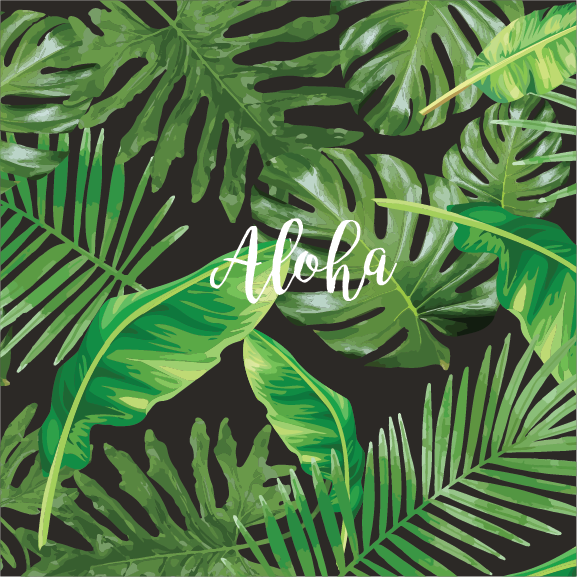 Palm Leaves - 40 oz Flask