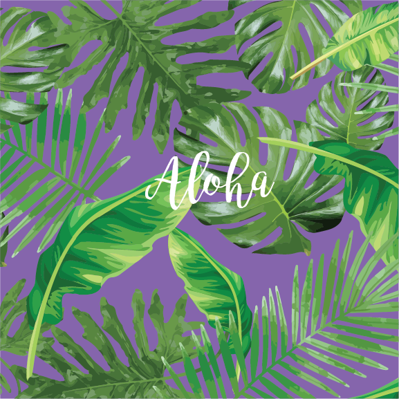 Palm Leaves - 40 oz Flask