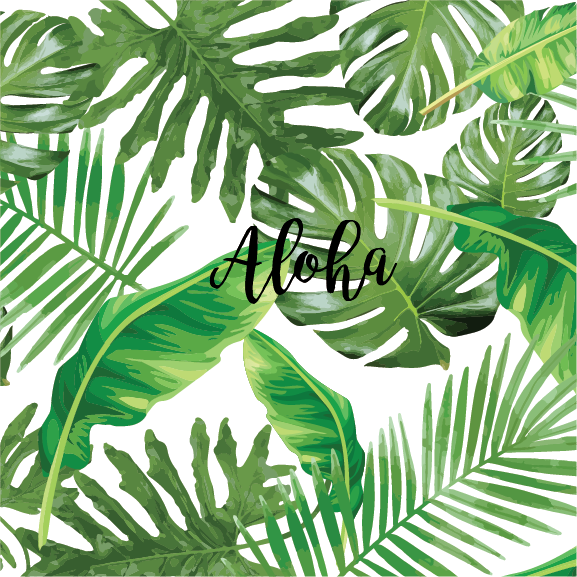 Palm Leaves - 40 oz Flask