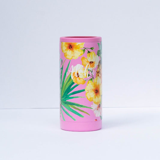 Pineapple Flowers - Slim Can Cooler