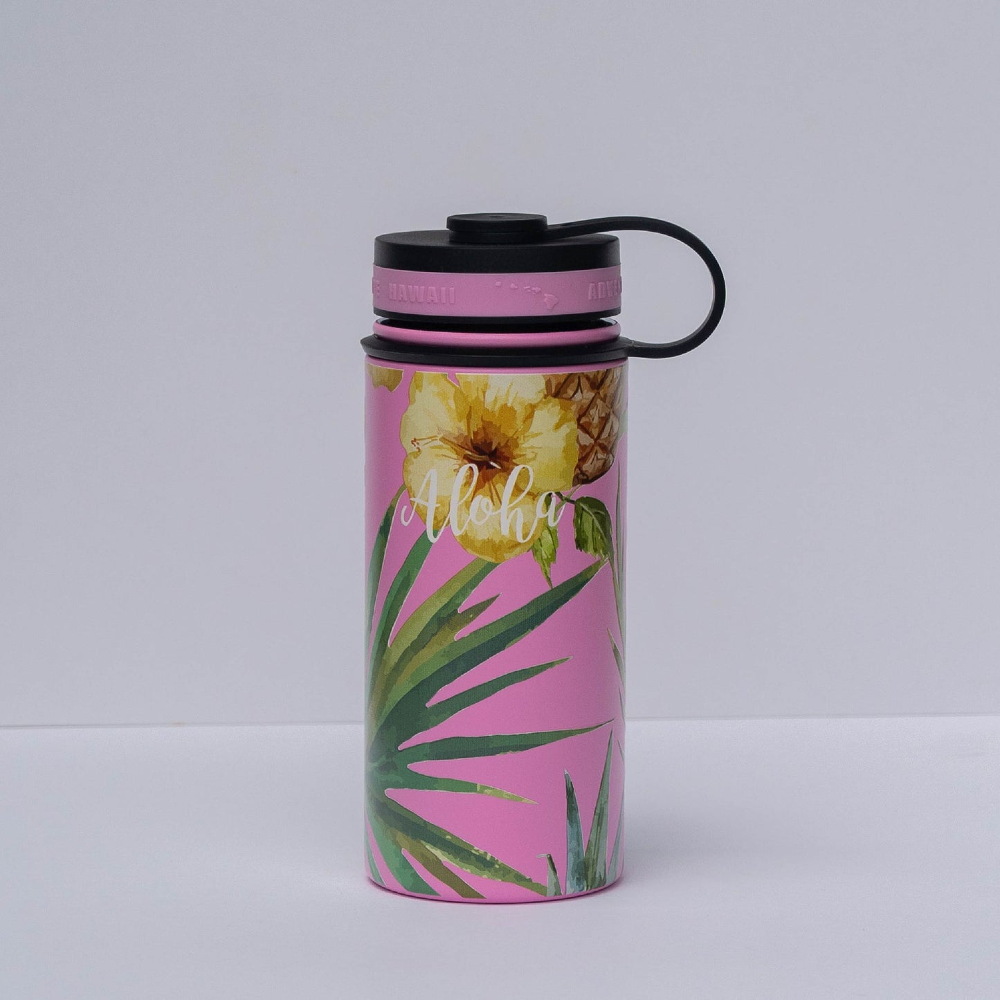 Pineapple Flowers - 16 oz Flask