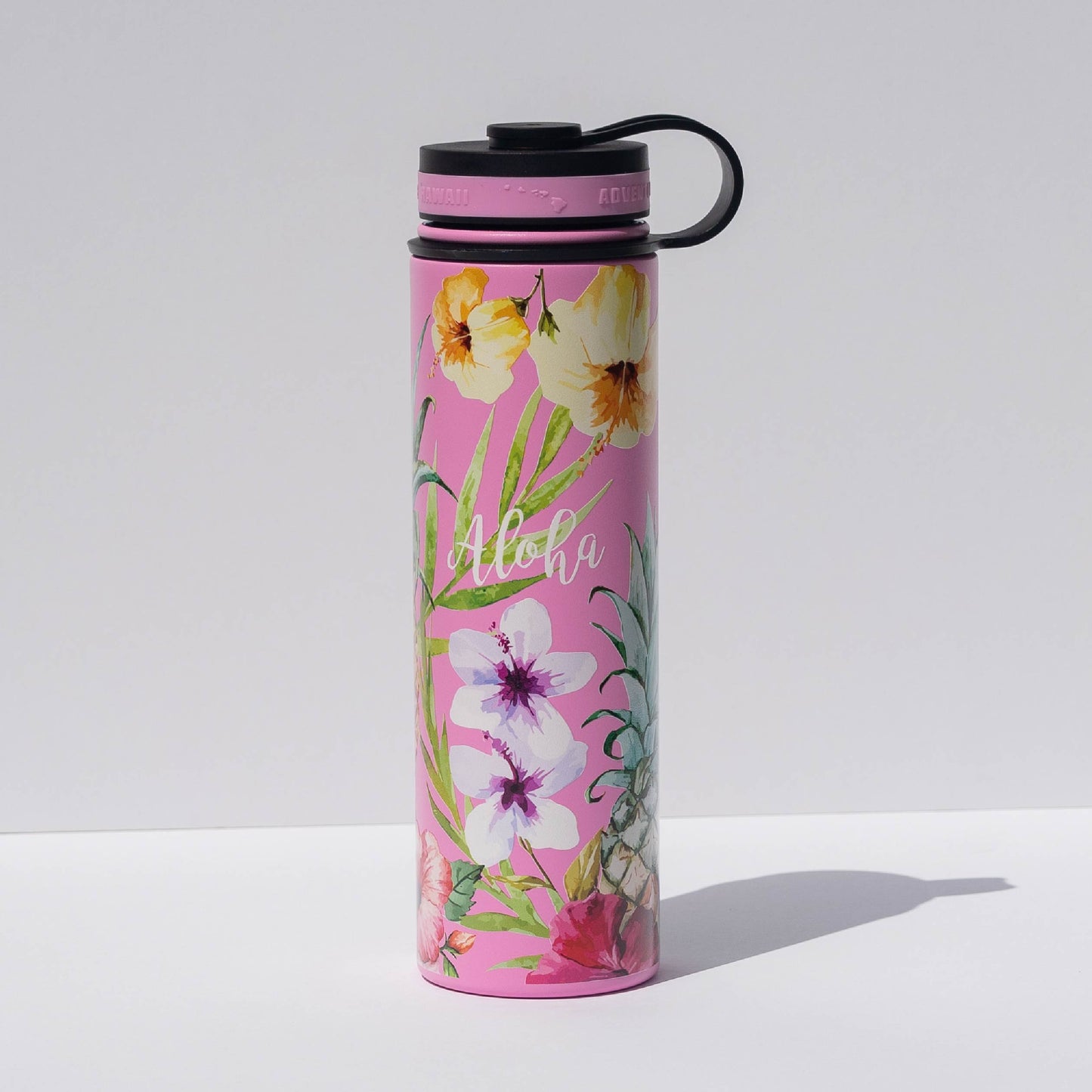 Pineapple Flowers - 24 oz Flask