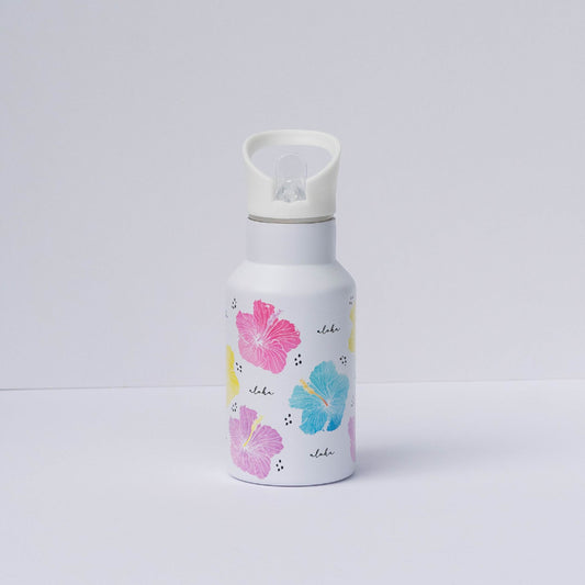 Watercolor Hibiscus - 12 oz Baby Flask