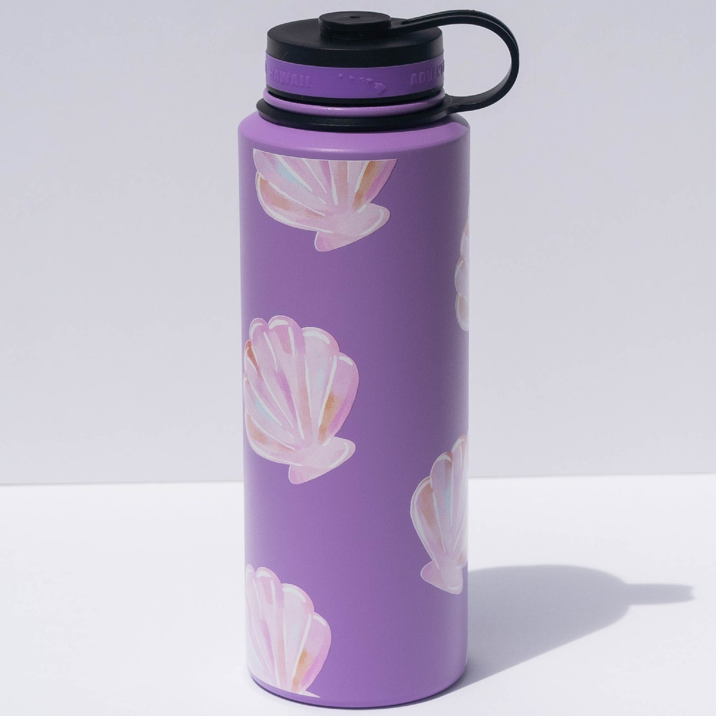 Watercolor Seashells - 40 oz Flask