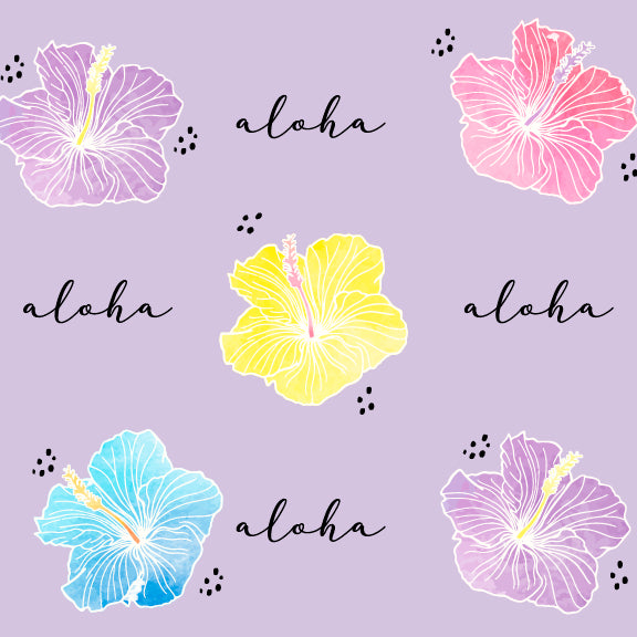Watercolor Hibiscus - 12 oz Baby Flask