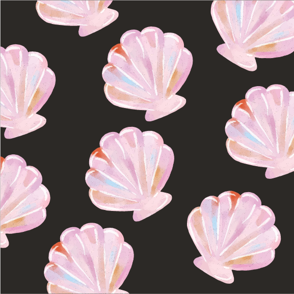 Watercolor Seashells - Can Cooler