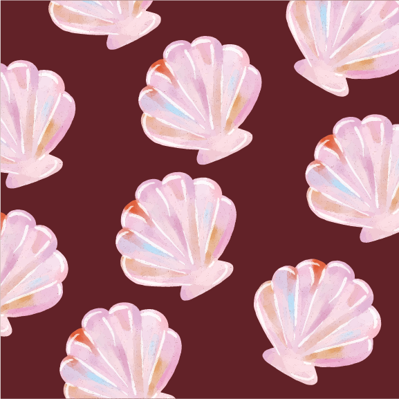 Watercolor Seashells - Can Cooler