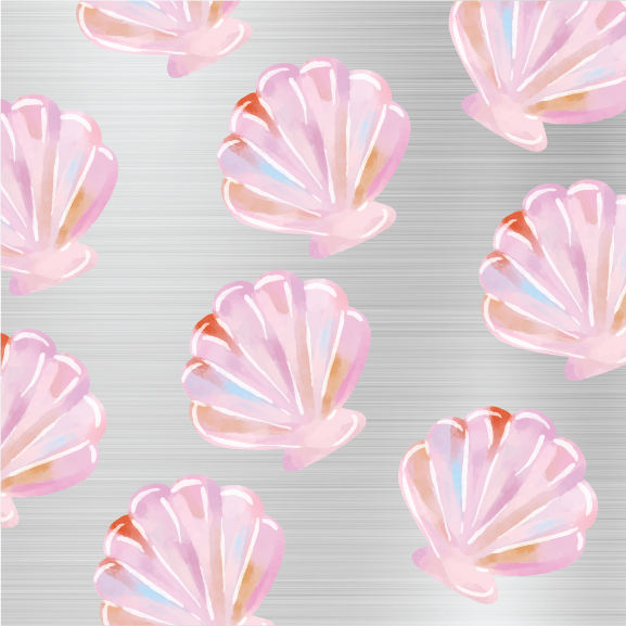 Watercolor Seashells - Can Cooler