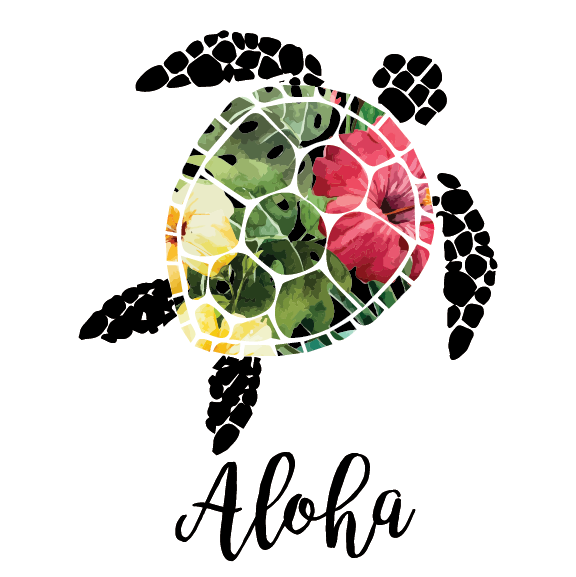 Aloha Honu - 16 oz Flask