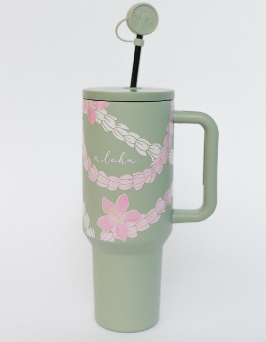 Pikake Lei - 40 oz Handle Cup