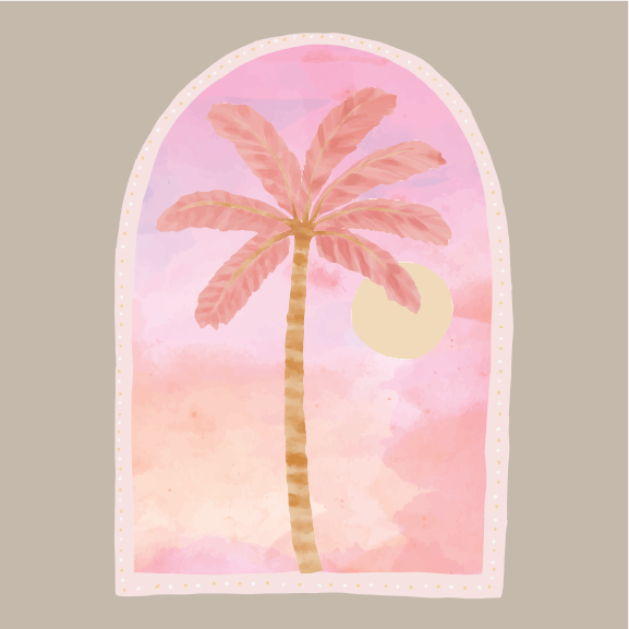 Island Palm - 40 oz Flask