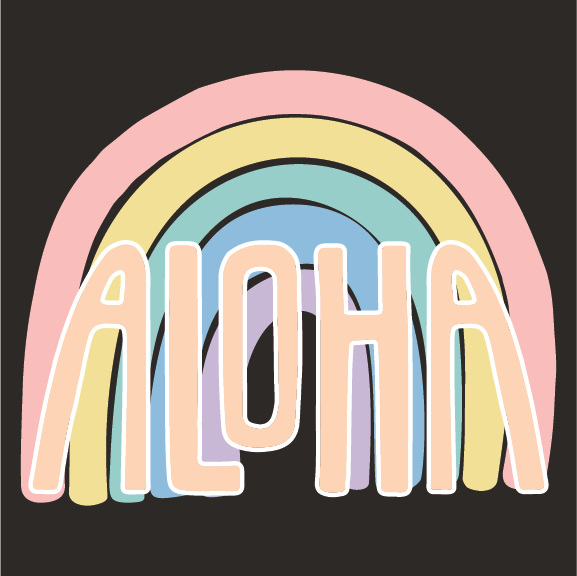 Rainbow Aloha - Slim Can Cooler
