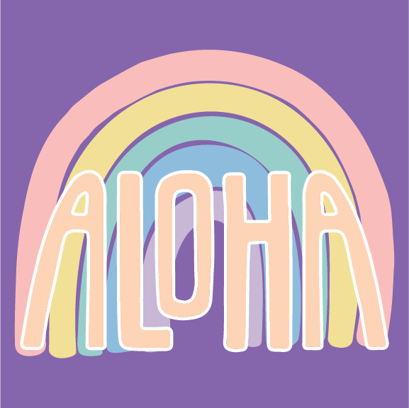 Rainbow Aloha - Slim Can Cooler