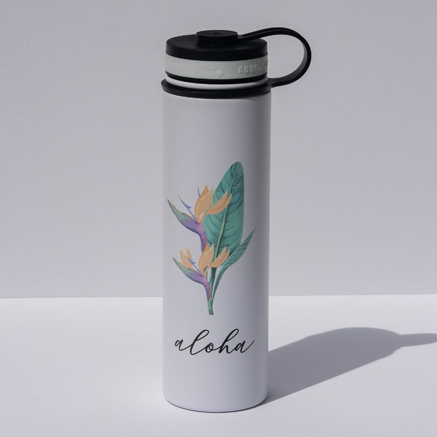 Single Bird of Paradise - 24 oz Flask