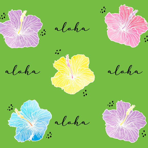 Watercolor Hibiscus - 12 oz Baby Flask