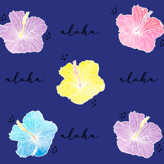 Watercolor Hibiscus - 12 oz Baby Flask