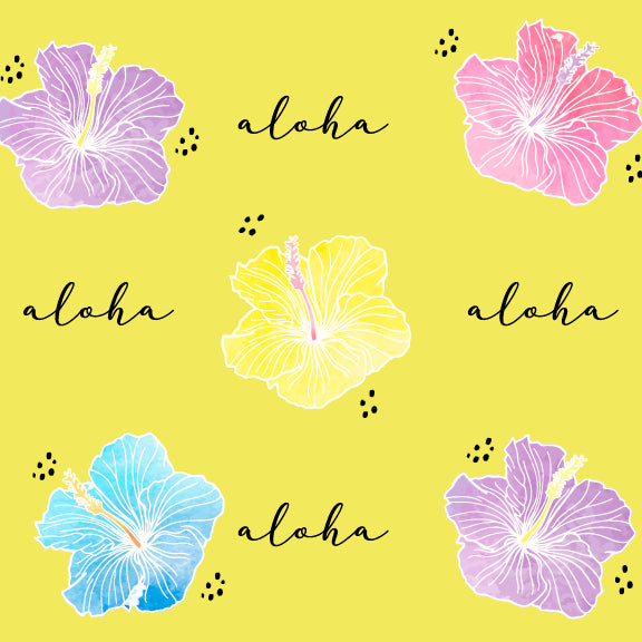 Watercolor Hibiscus - 12 oz Baby Flask